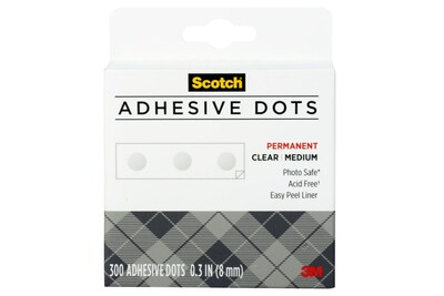 Scotch Medium Mounting Adhesive Dots, 300-Pack (010-300M)
