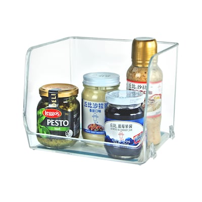 Azar Small Stackable Plastic Storage Bin, 2/Pack (556720-2PK)