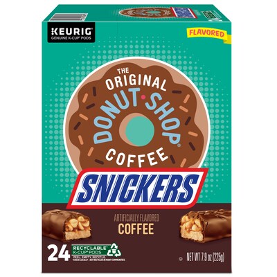 The Original Donut Shop Snickers Coffee, Light Roast, 0.33 oz. Keurig® K-Cup® Pods, 24/Box (5000367239)