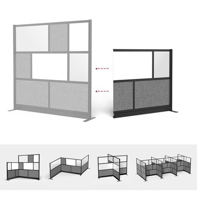 Luxor Workflow Modular Wall Add-On, 53" x 48", Black (MW-5348-XWCGB)