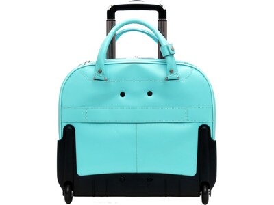 McKlein DENALI Laptop Case, Aqua Blue Leather (99708)