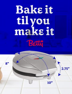 Betty Crocker 8-Inch Travel Size Pizza Maker Plus, Silver (BC-4959CS)