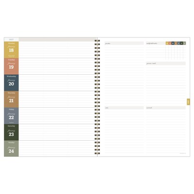 2026-2027 TF Publishing Leaf Motif 9" x 11" Academic Weekly & Monthly Planner, Paperboard Cover (AY27-9712)