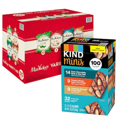 KIND Minis and Miss Vickies Kettle Chips Variety Pack, 62/Bundle (600-04052)