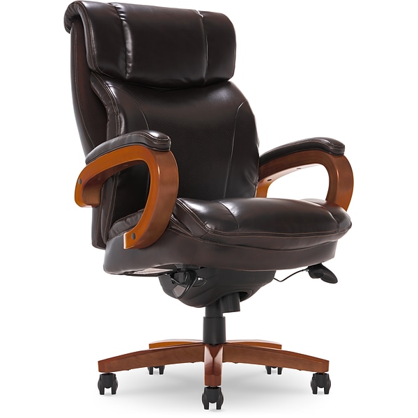 La-Z-Boy Trafford Faux Leather Executive Big & Tall Chair, 400 lb