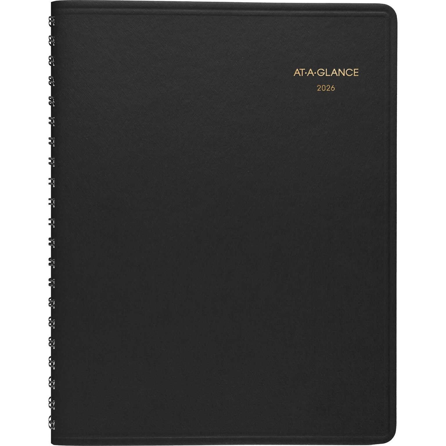 2026 AT-A-GLANCE 8.5 x 11 Daily Appointment Book, Faux Leather Cover, Black (70-222-05-26)