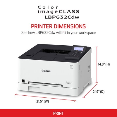 Canon imageCLASS LBP632Cdw Wireless Color Laser Printer, Single-Function, Print (LBP632CDW)