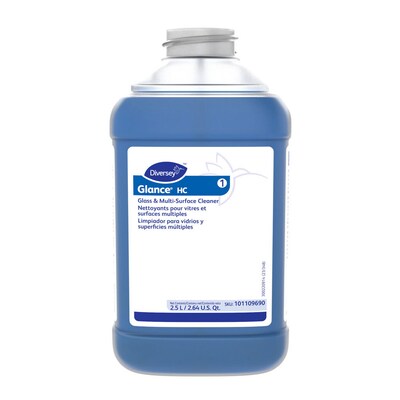 Diversey Glance HC Glass & Multi-Surface Cleaner for Diversey J-Fill Systems, Ammonia, 2.5 L, 2/Carton (905779)