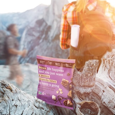 B'cuz Gluten Free S'mores Flavored Granola Bites, 1 oz., 18 Bags/Box (BCZ-SMO118)