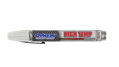 DYKEM High Temp 44 Valve Action Paint Marker, Medium Tip, White (44219)
