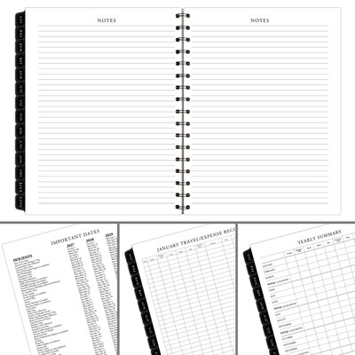 2027 AT-A-GLANCE Executive 8.75" x 6.5" Weekly & Monthly Appointment Book Refill, White/Black (70-908-10-27)