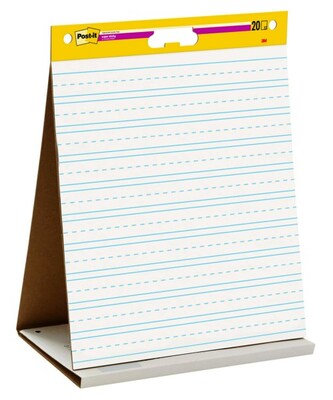 Post-it Super Sticky Tabletop Easel Pad, 20 x 23, Primary Lined, 20 Sheets/Pad (563PRL)