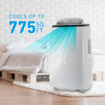 Coby 115-Volt 15,000 BTU (10,800 BTU DOE) Portable Air Conditioner, with Remote, White (CBPAC1080)