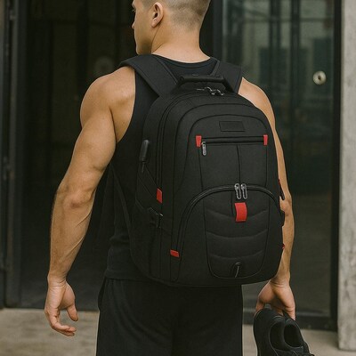 SaharaCase All-in-One Laptop Backpack, Large, Black (LT00085)
