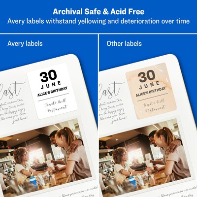 Avery Sure Feed Laser/Inkjet ID Labels, 2 x 2-5/8, White, 225 Labels/Pack (6572)