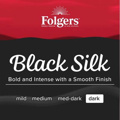 Folgers Black Silk Ground Coffee Packet, Dark Roast, 1.4 oz., 42/Carton (SMU00019)