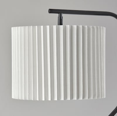 Simplee Adesso Evan 60"H Black Floor Lamp with Drum Shade (SL9502-01)