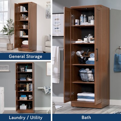 Sauder HomePlus 71"H Storage Cabinet with 5 Shelves, Sienna Oak (411963)
