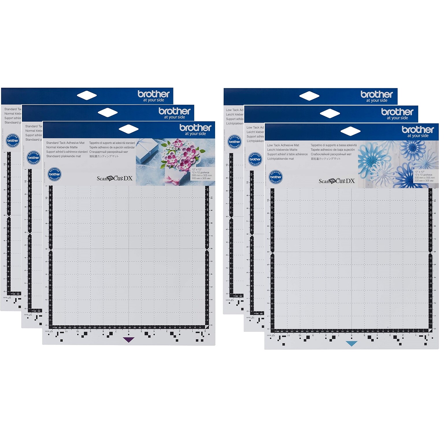 Brother ScanNCut DX Adhesive Cutting Mats, 6/Pack (CADXMATS-STP)