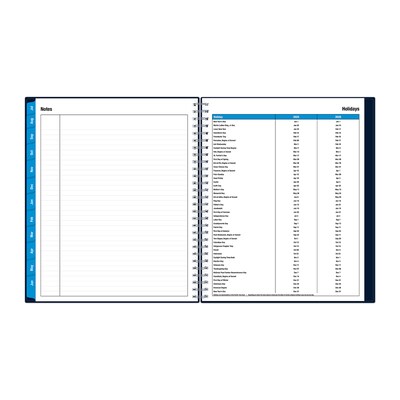 2025-2026 Blue Sky Enterprise 8" x 10" Academic Year Monthly Planner, Plastic Cover, Navy (148674-A26)