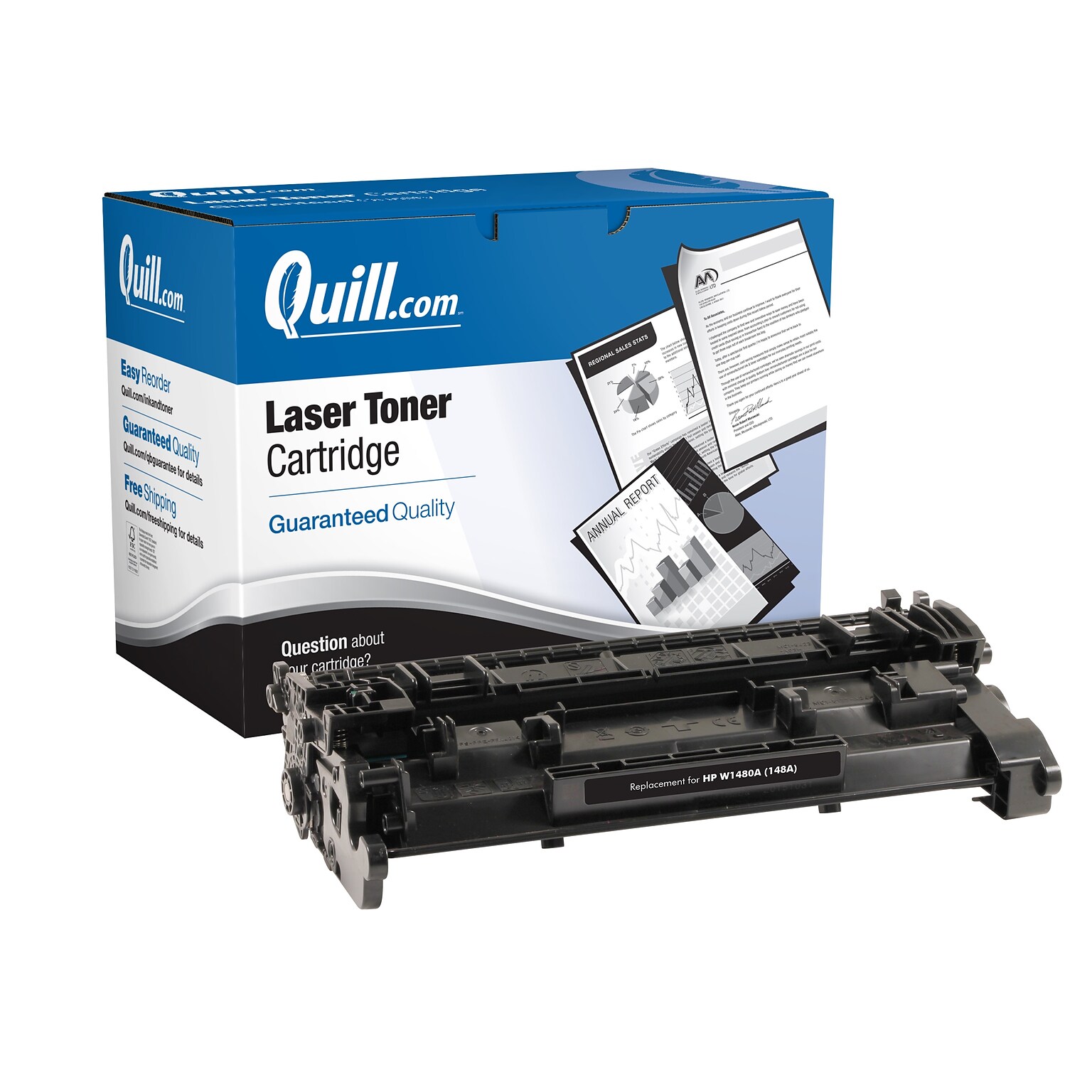 Quill Brand®  Remanufactured Standard Yield Laser Toner Cartridge, Black, Replacement for HP148A