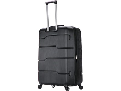 DUKAP Rodez 27.5" Hardside Suitcase, 4-Wheeled Spinner, TSA Checkpoint Friendly, Black (DKROD00L-BLK)