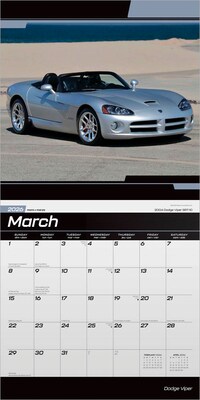 2026 BrownTrout Dodge Viper 12" x 12" Monthly Wall Calendar (9798330707621)
