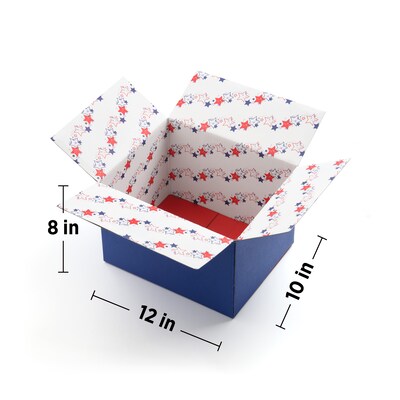 Great Papers 10 x 12 x 8 Shipping Box, 200# Mullen Rated, Decorative Celebration, 2/Pack (2022026)