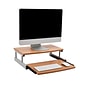 Mind Reader 2-Tier Monitor Stand with Sliding Keyboard Drawer, Brown (2TSLIDE-BRN)