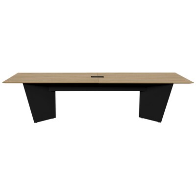 Regency Array 120" W Conference Table w/ Power Data Grommet, Noble Oak/Black (ACT12048NOBK)