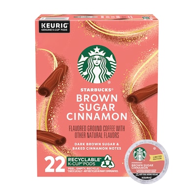 Starbucks Brown Sugar Cinnamon Coffee Keurig K-Cup Pods, 22/Box (12556511)