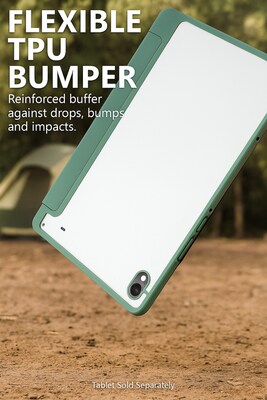 SaharaCase Venture Series TPU 11" Folio Case for Galaxy Tab S11, Cactus Green (TB00485)
