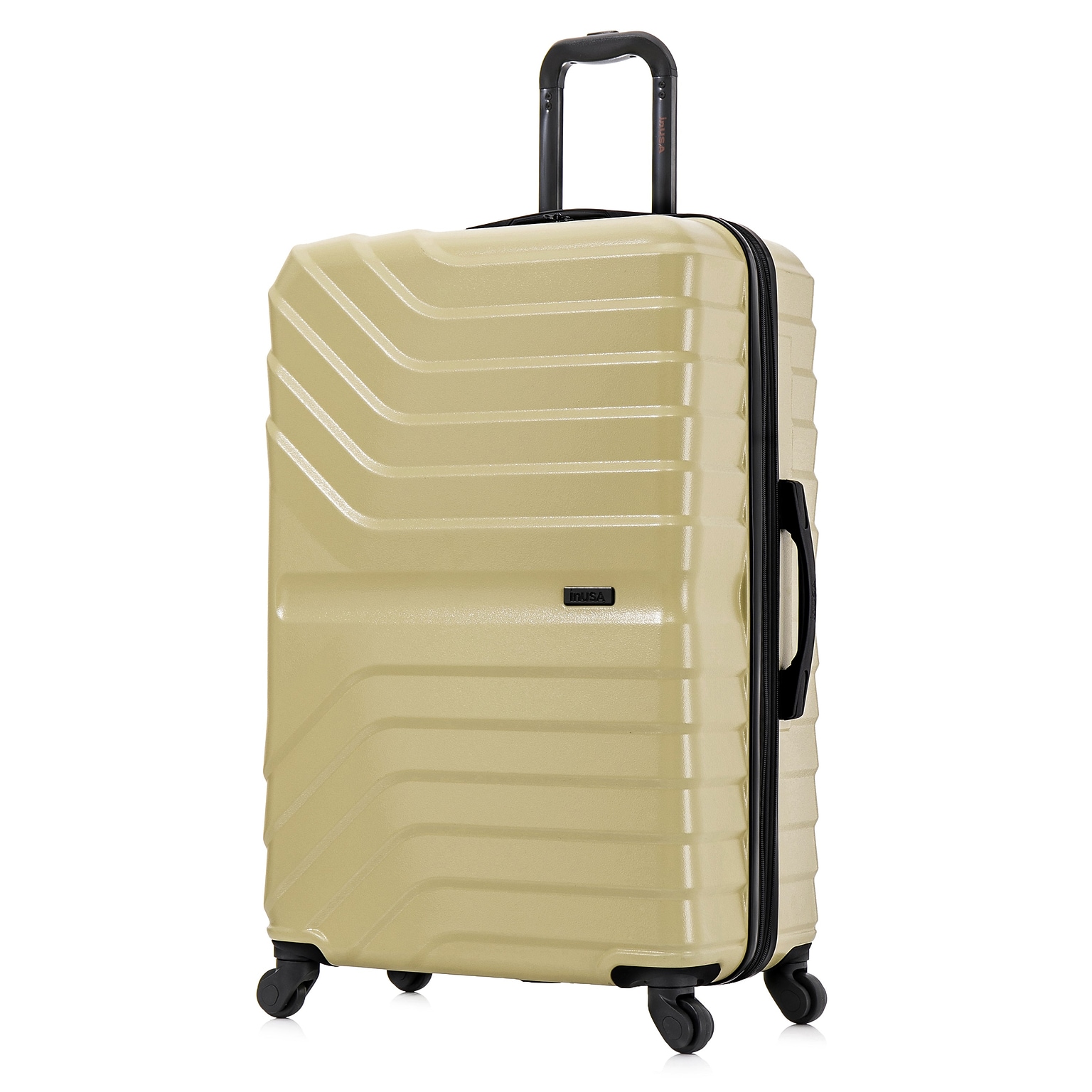 InUSA Aurum 29.92 Hardside Suitcase, 4-Wheeled Spinner, TSA Checkpoint Friendly, Champagne (IUAUR00L-CHA)
