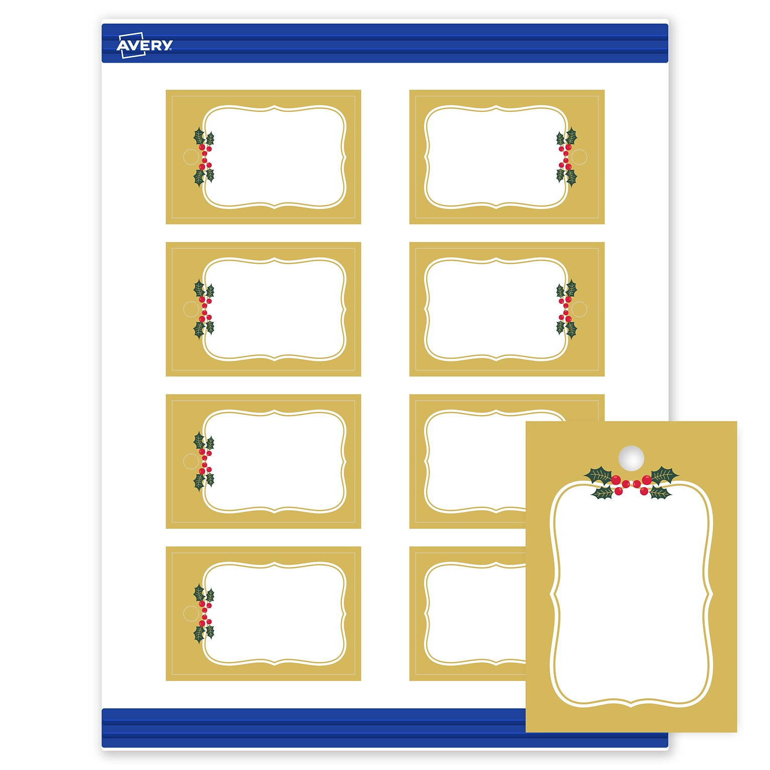 Avery 3 Blank Price & Merchandise Tags, White, 80/Carton (S00-FGW-PRMWT10)