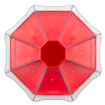 Junior Learning Plastic Classroom Caddie Octagonal Storage System, Red (JRL741)