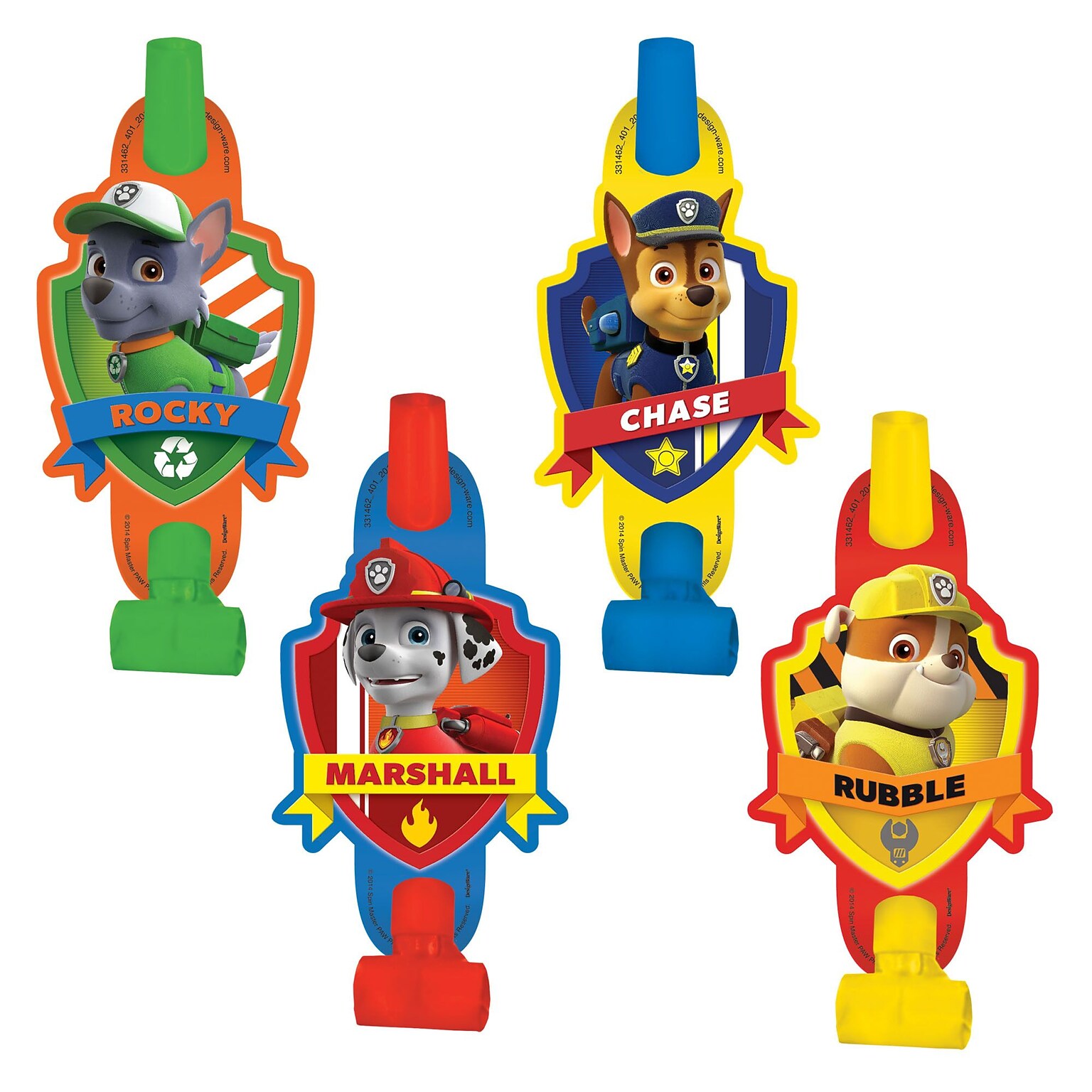 Party City PAW Patrol Blowouts, Assorted Colors, 8/Pack (AM331462-NS)