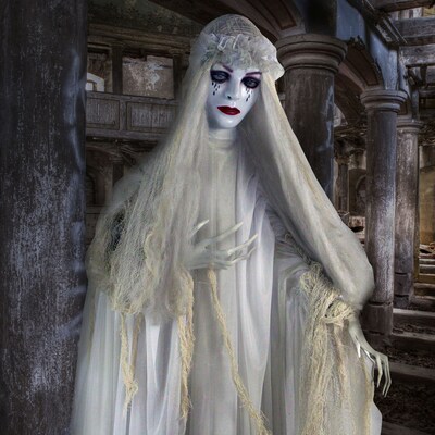Haunted Hill Farm Life-Size Animatronic Ghost Bride (HHLADY-2FLSA)