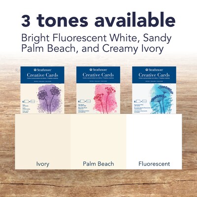 Strathmore Creative Cards & Envelopes, 4.875" x 3.5", White, 6/Sheets, 3/Bundle (STTP20511-3)