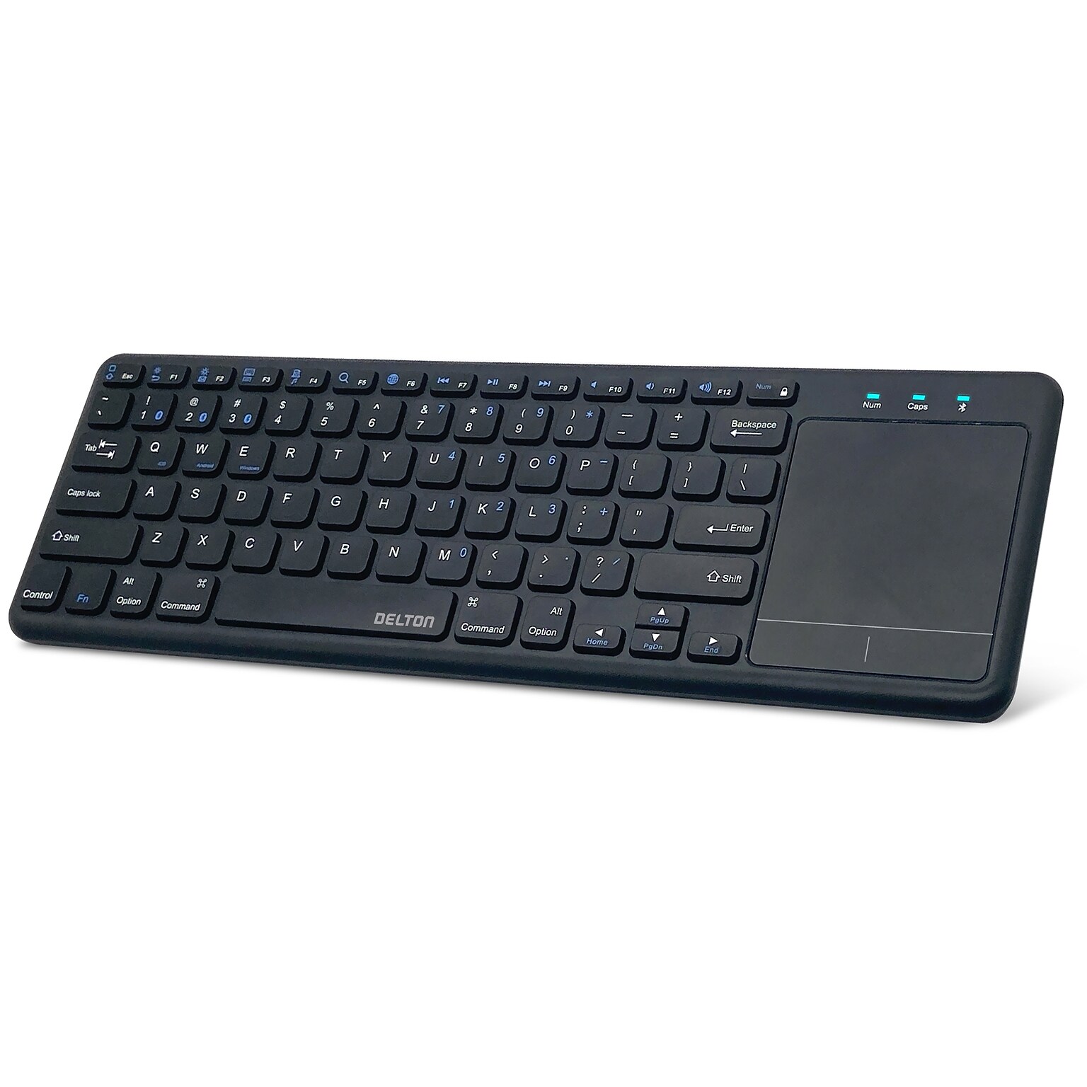 Delton N60 Portable Bluetooth Keyboard with Touchpad, Black (DKMIN60-WB)