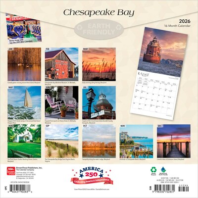 2026 BrownTrout Chesapeake Bay 12 x 12 Monthly Wall Calendar (9798330702831)