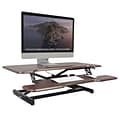 Mount-It! 38W Manual Adjustable Standing Desk Converter, Dark Walnut Woodgrain (MI-15006)