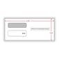 ComplyRight Moistenable Glue Security Tinted Double-Window Tax Envelopes, 3 7/8" x 8 3/8", 50/Pack (DW19W)