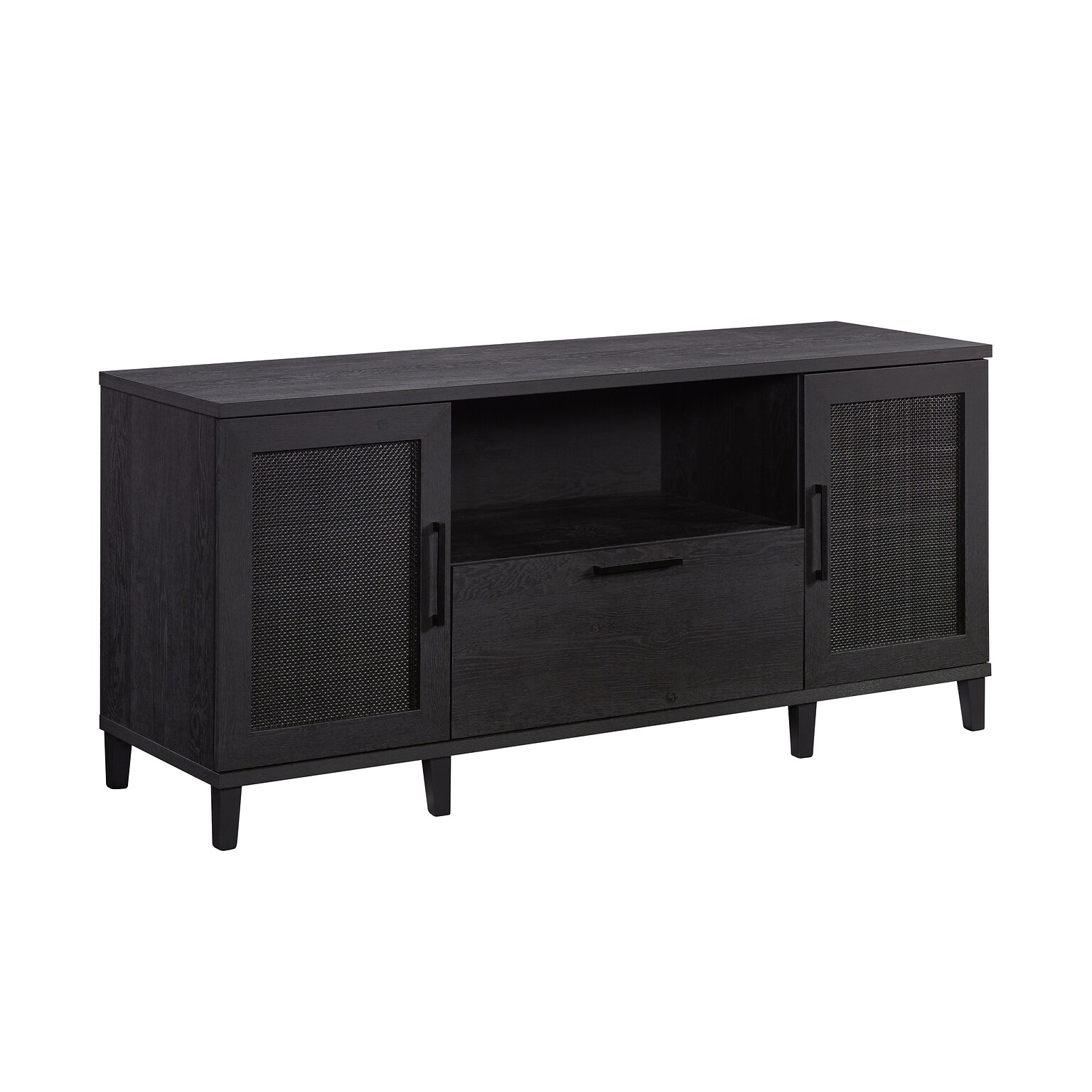 Sauder Tiffin Line 30H Storage Credenza with 3 Shelves, Raven Oak (433265)