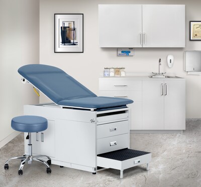 Viva Comfort Exam Table, 500 lbs. Capacity, Blue (ADI996-09-S2-BLU-MK)