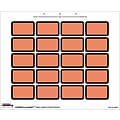 Tabbies Exhibits-U-Create Labels, Blank, 1 X 1 5/8, Orange, 240/Pack (48095)