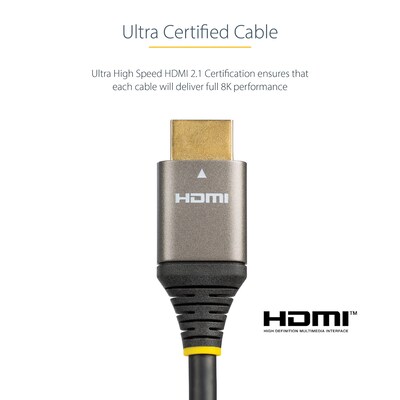 StarTech 20 HDMI 2.1 Cable, Certified Ultra High Speed 8K HDMI Cable (HDMM21V50CM)