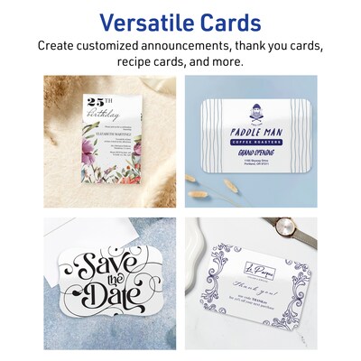 Avery Integrated Cards, 6" x 9", Glossy White, 50/Box (95353)