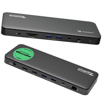 Plugable Thunderbolt 4 Dock Dual Monitor Laptop Docking Station, 100W (TBT4-UD5)
