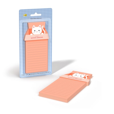 Post-it Cute Cat List Sticky Notes, 2.9 x 5.7, 50 Sheets/Pad (PET-DC-4)