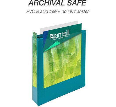 Samsill Earths Choice 1.5 3-Ring View Binder, Assorted Colors, 4/Pack (SAMMS48659)